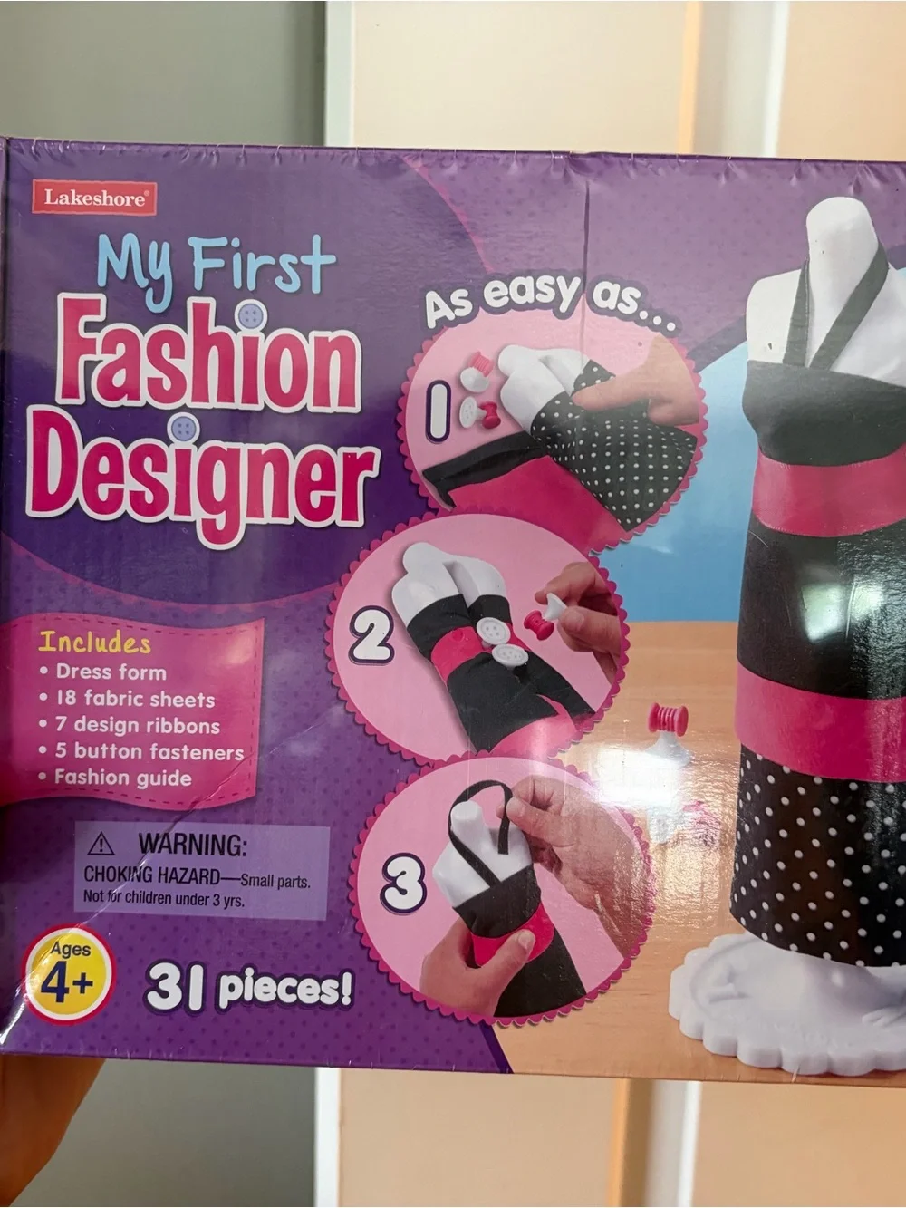 Lakeshore My First Fashion Designer Kit - Pink & Black